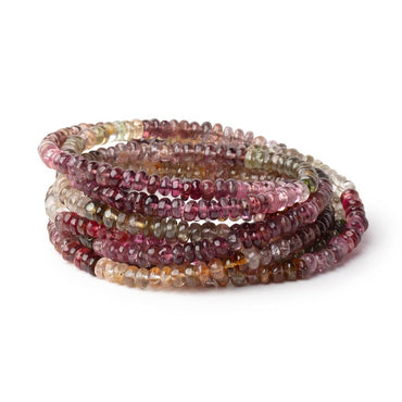 3-3.5mm Multi Color Spinel Plain Rondelle Beads 16 inch 220 pieces (ONLINE ORDER ONLY)
