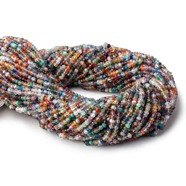 3-3.5mm Multi Gemstone Hand Faceted Rondelle Beads 13.75 inch (ONLINE ORDER ONLY)