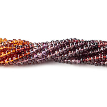 3-3.5mm Multi Gemstone Plain Rondelle Beads 13.5 inch 160 pieces (ONLINE ORDER ONLY)