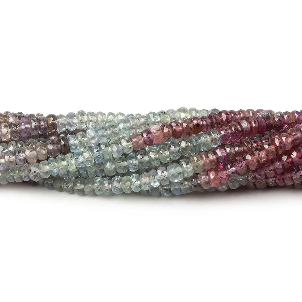 3-3.5mm Multi Sapphire faceted rondelle beads 14 inch 190 pieces A (ONLINE ORDER ONLY)