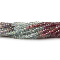 3-3.5mm Multi Sapphire faceted rondelle beads 14 inch 190 pieces A (ONLINE ORDER ONLY)