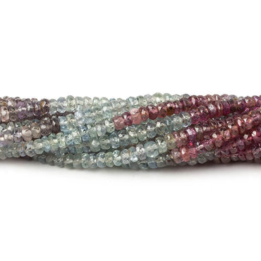 3-3.5mm Multi Sapphire faceted rondelle beads 14 inch 190 pieces A (ONLINE ORDER ONLY)