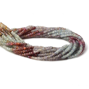 3-3.5mm Multi Sapphire faceted rondelle beads 14 inch 190 pieces A (ONLINE ORDER ONLY)