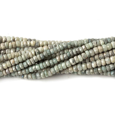 3-3.5mm Mystic Cat's Eye Green Quartz faceted rondelles 16 inch 165 pieces (ONLINE ORDER ONLY)