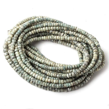 3-3.5mm Mystic Cat's Eye Green Quartz faceted rondelles 16 inch 165 pieces (ONLINE ORDER ONLY)