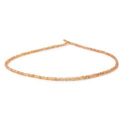 3-3.5mm Orange Songea Sapphire Faceted Rondelles 16 inch 227 Beads (ONLINE ORDER ONLY)