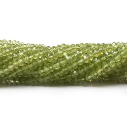 3-3.5mm Peridot Faceted Rondelle 14.5 inch 167 pieces (ONLINE ORDER ONLY)