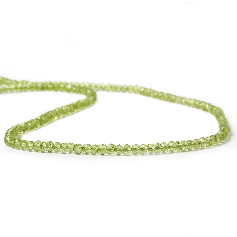 3-3.5mm Peridot Faceted Rondelle 14.5 inch 167 pieces (ONLINE ORDER ONLY)