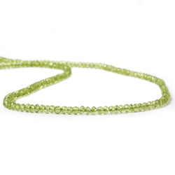 3-3.5mm Peridot Faceted Rondelle 14.5 inch 167 pieces (ONLINE ORDER ONLY)