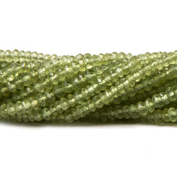 3-3.5mm Peridot faceted rondelle beads 13.5 inch 190 pieces (ONLINE ORDER ONLY)