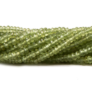 3-3.5mm Peridot faceted rondelle beads 13.5 inch 190 pieces (ONLINE ORDER ONLY)