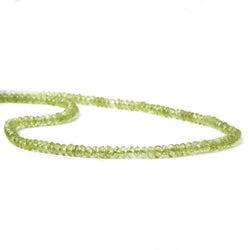 3-3.5mm Peridot faceted rondelle beads 13.5 inch 190 pieces (ONLINE ORDER ONLY)