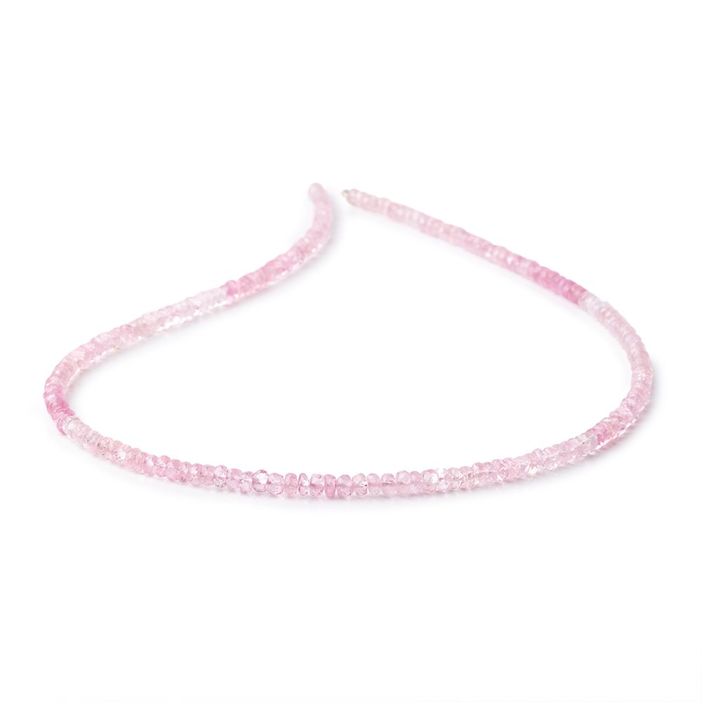 3-3.5mm Pink Burmese Tourmaline Faceted Rondelle Beads 16 inch 200 pieces AAA (ONLINE ORDER ONLY)