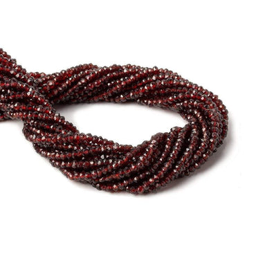 3-3.5mm Red Garnet Faceted Rondelle Beads 13 inch 152 pieces (ONLINE ORDER ONLY)