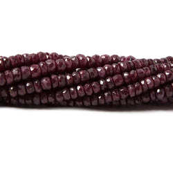 3-3.5mm Ruby faceted rondelle beads 16 inches 219 pieces (ONLINE ORDER ONLY)