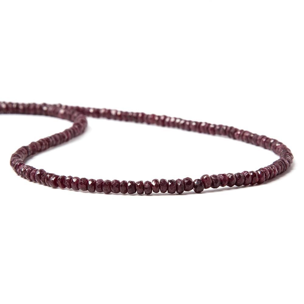 3-3.5mm Ruby faceted rondelle beads 16 inches 219 pieces (ONLINE ORDER ONLY)