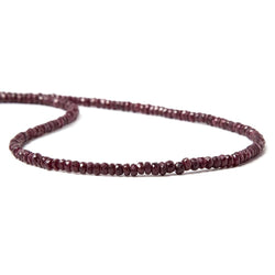 3-3.5mm Ruby faceted rondelle beads 16 inches 219 pieces (ONLINE ORDER ONLY)