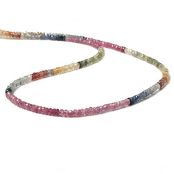 3.5mm Ruby & Fancy Sapphire faceted rondelle beads 15.75 inch 224 pieces A (ONLINE ORDER ONLY)