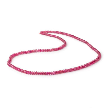 3.2-3.6mm Ruby Plain Rondelle Beads 11 inch 138 pieces (ONLINE ORDER ONLY)