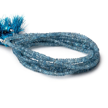 3-3.5mm Santa Maria Aquamarine faceted rondelle beads 16 inch 200 pieces AA (ONLINE ORDER ONLY)