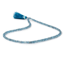 3-3.5mm Santa Maria Aquamarine faceted rondelle beads 16 inch 200 pieces AA (ONLINE ORDER ONLY)