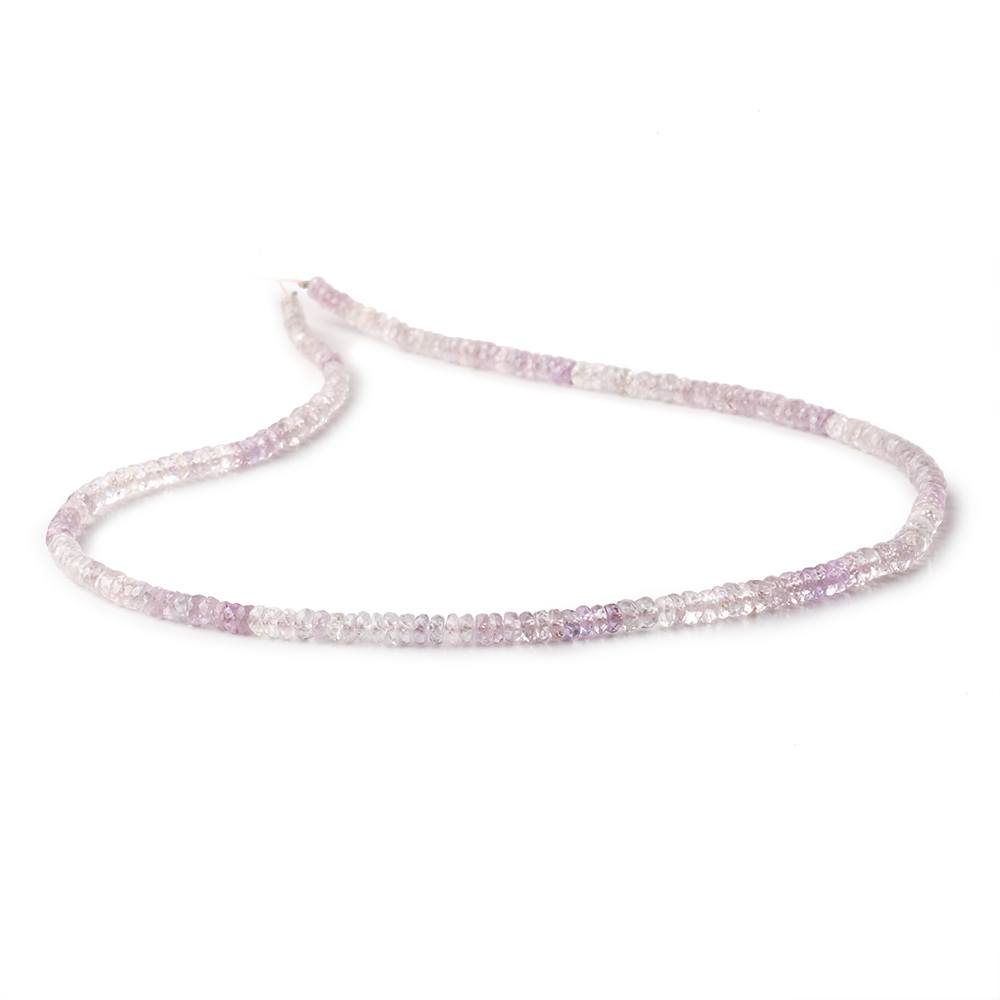 3mm Shaded Pink Sapphire Faceted Rondelle Beads 14 inch 110 pieces (ONLINE ORDER ONLY)