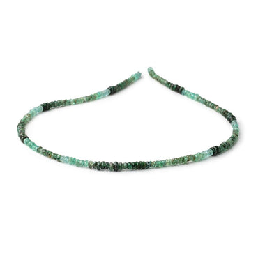 3-3.5mm Shaded Zambian Emerald Faceted Rondelle Beads 15 inch 200 pieces (ONLINE ORDER ONLY)