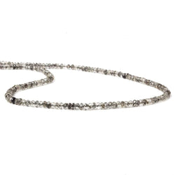 3-3.5mm Tourmalinated Quartz Beads Faceted Rondelle 14 inch 151 pcs (ONLINE ORDER ONLY)