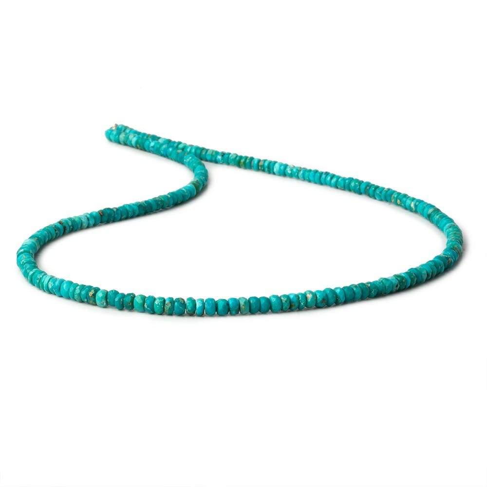 3-3.5mm Turquoise faceted rondelle 16 inch 200 beads AA (ONLINE ORDER ONLY)