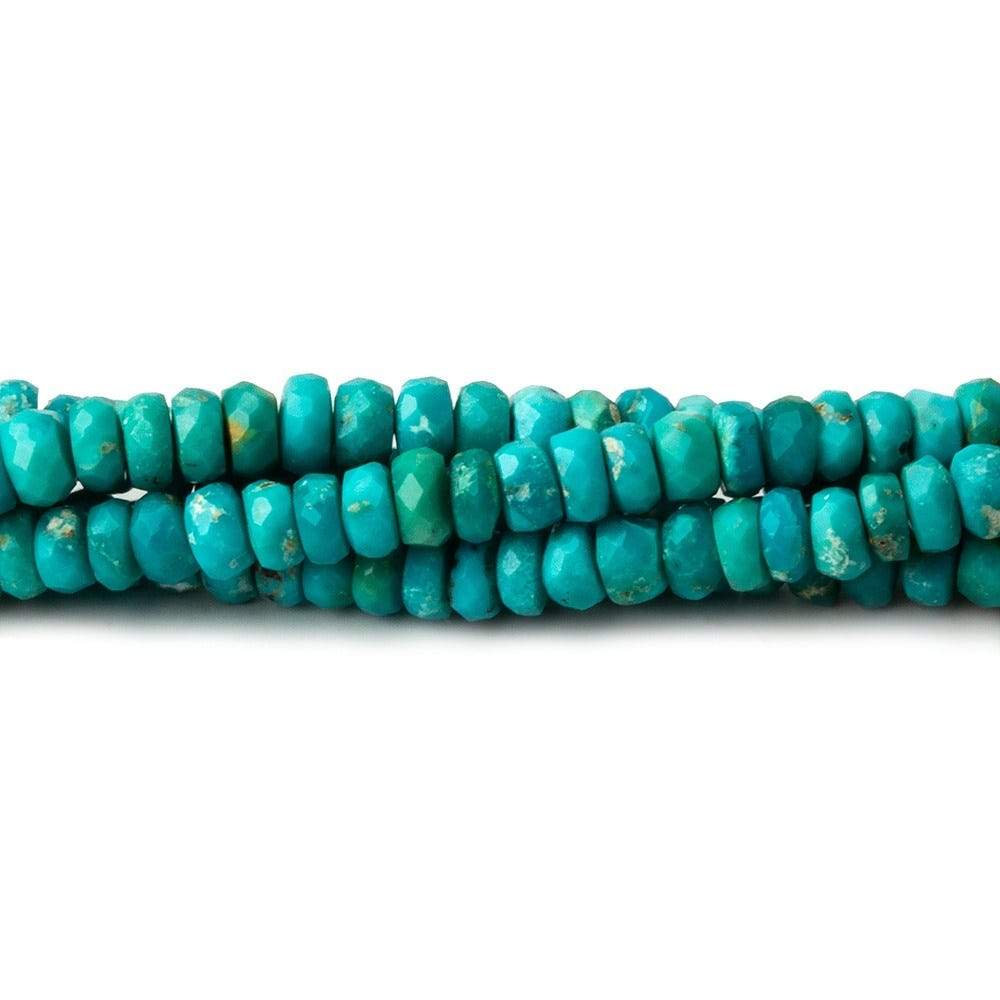 3-3.5mm Turquoise faceted rondelle 16 inch 200 beads AA (ONLINE ORDER ONLY)