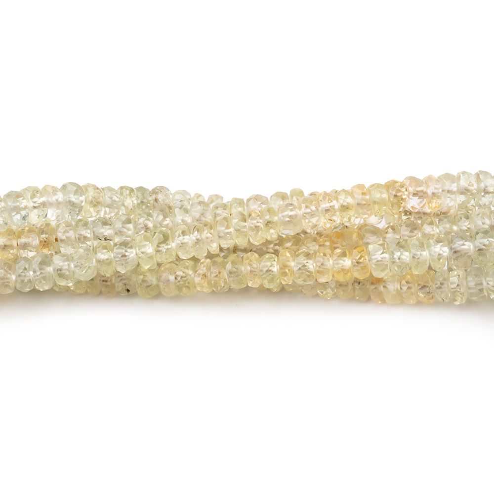3-3.5mm Yellow Sapphire Faceted Rondelles 13.75 inch 200 Beads (ONLINE ORDER ONLY)