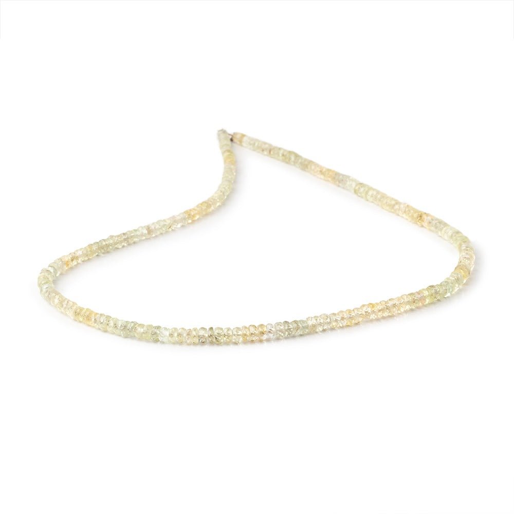 3-3.5mm Yellow Sapphire Faceted Rondelles 13.75 inch 200 Beads (ONLINE ORDER ONLY)