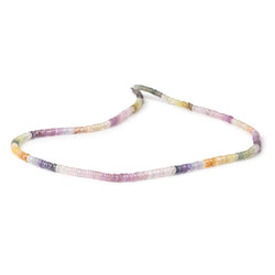 3-3.8mm Multi Color Sapphire Faceted Heishi Beads 16 inch 350 pieces (ONLINE ORDER ONLY)
