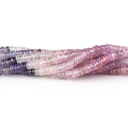 3-3.8mm Multi Color Sapphire Faceted Heishi Beads 16 inch 350 pieces (ONLINE ORDER ONLY)