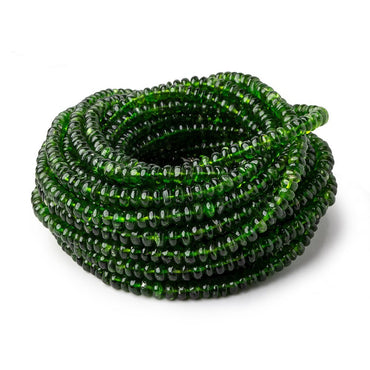 3-4.5mm Chrome Diopside Plain Rondelle Beads 18 inch 220 pieces (ONLINE ORDER ONLY)