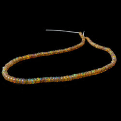 3-4.5mm Ethiopian Opal plain rondelle beads 16 inch 180 pieces AA (ONLINE ORDER ONLY)
