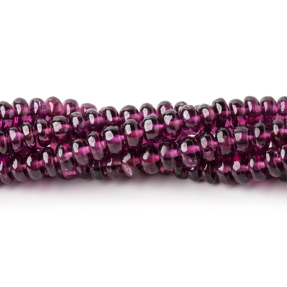 3-4.5mm Rhodolite Garnet Plain Rondelle Beads 18 inch 224 pieces (ONLINE ORDER ONLY)