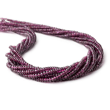 3-4.5mm Rhodolite Garnet Plain Rondelle Beads 18 inch 224 pieces (ONLINE ORDER ONLY)