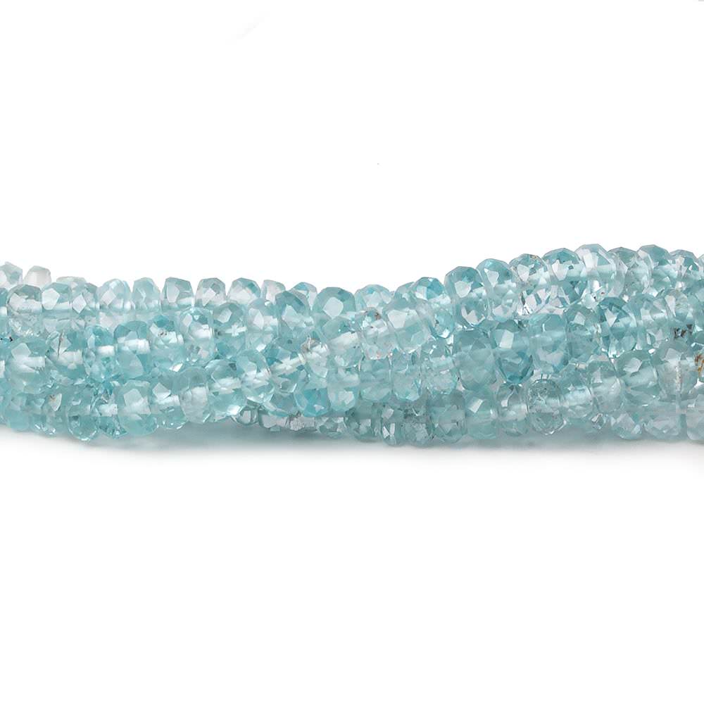 3-4.5mm Sky Blue Topaz Faceted Rondelle Beads 16 inch 200 beads (ONLINE ORDER ONLY)