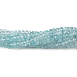 3-4.5mm Sky Blue Topaz Faceted Rondelle Beads 16 inch 200 beads (ONLINE ORDER ONLY)