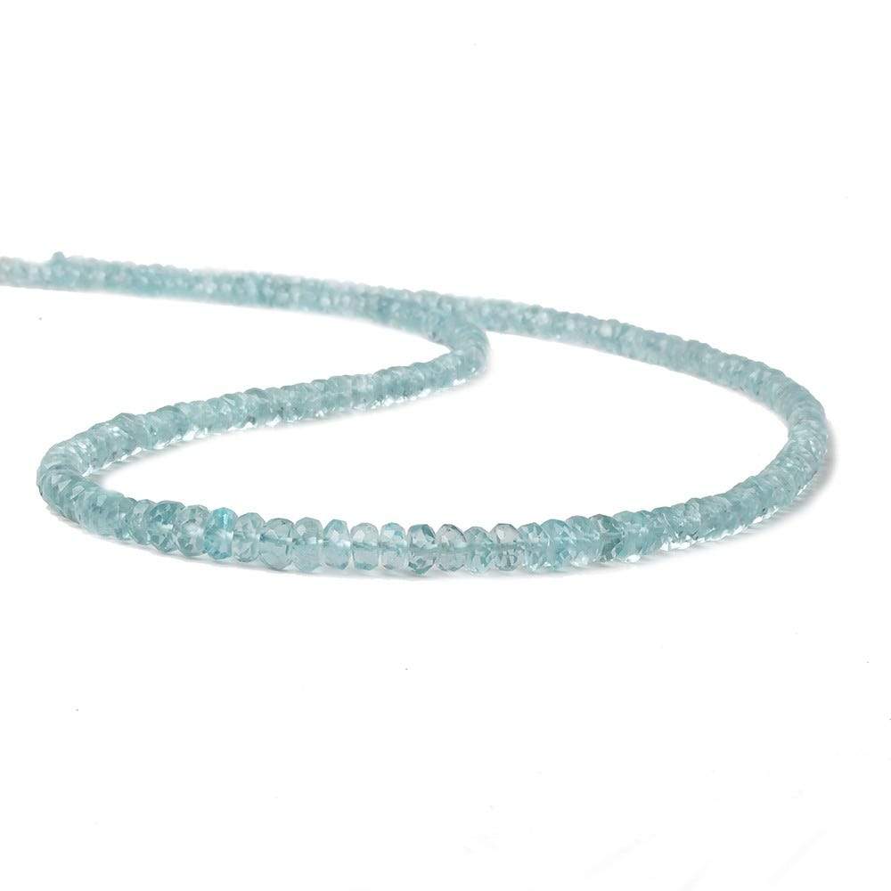 3-4.5mm Sky Blue Topaz Faceted Rondelle Beads 16 inch 200 beads (ONLINE ORDER ONLY)