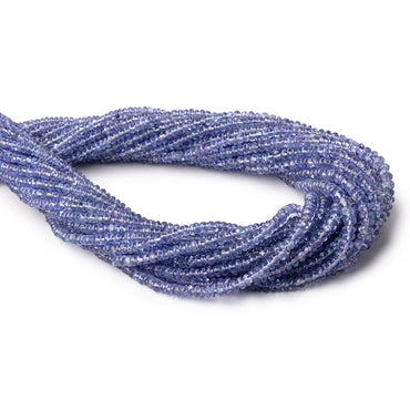 3-4.5mm Tanzanite Plain Rondelle Beads 18 inch 242 pieces (ONLINE ORDER ONLY)