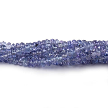 3-4.5mm Tanzanite Plain Rondelle Beads 18 inch 242 pieces (ONLINE ORDER ONLY)