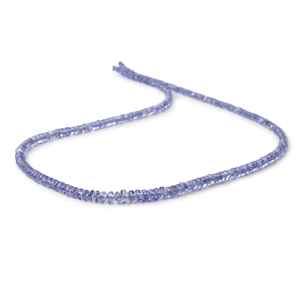 3-4.5mm Tanzanite Plain Rondelle Beads 18 inch 242 pieces (ONLINE ORDER ONLY)