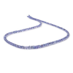 3-4.5mm Tanzanite Plain Rondelle Beads 18 inch 242 pieces (ONLINE ORDER ONLY)