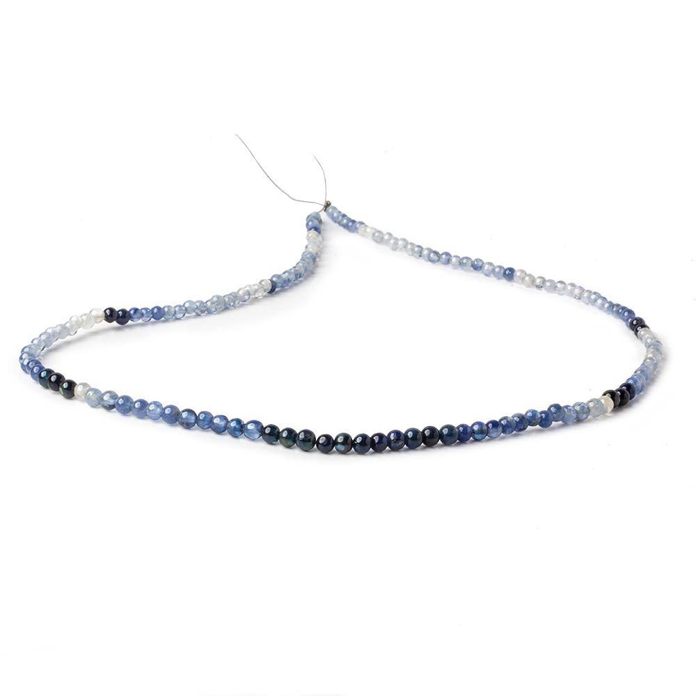 3-4mm Blue & White Sapphire Beads 14.5 inch 131 pieces (ONLINE ORDER ONLY)