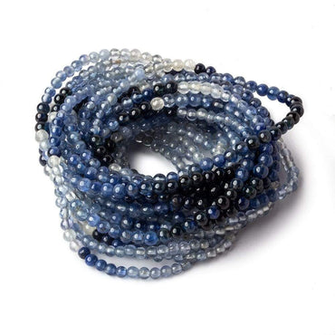 3-4mm Blue & White Sapphire Beads 14.5 inch 131 pieces (ONLINE ORDER ONLY)