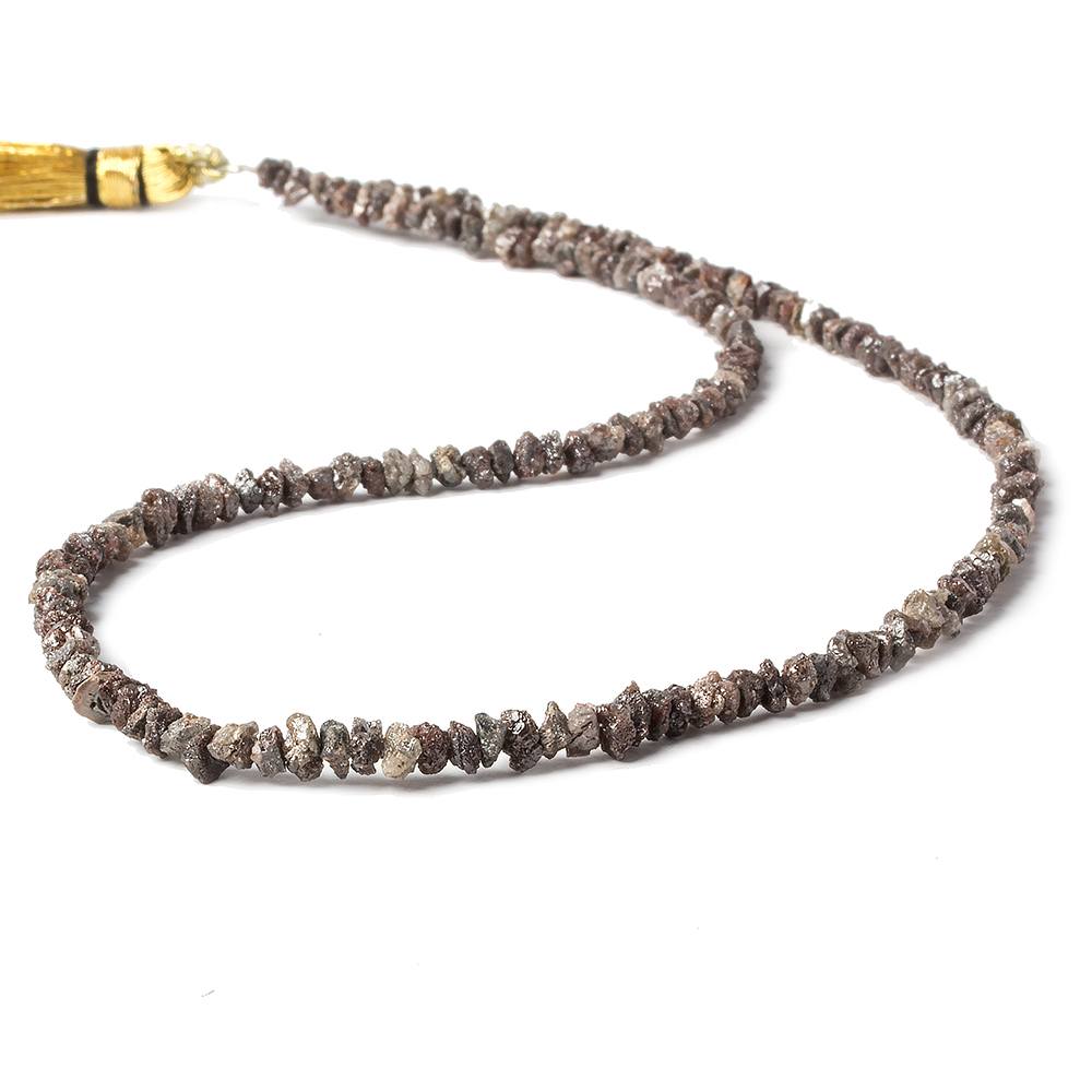 3-4mm Chocolate Brown Diamond crystal nugget beads 15 inch 215 pieces (ONLINE ORDER ONLY)