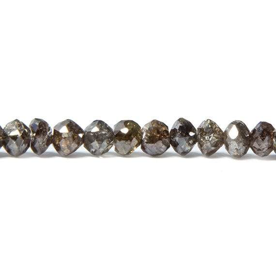 3-4mm Chocolate Diamond Faceted Rondelle Beads  16 inch 163 pieces (ONLINE ORDER ONLY)
