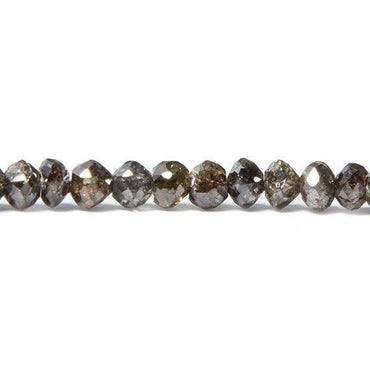 3-4mm Chocolate Diamond Faceted Rondelle Beads  16 inch 163 pieces (ONLINE ORDER ONLY)